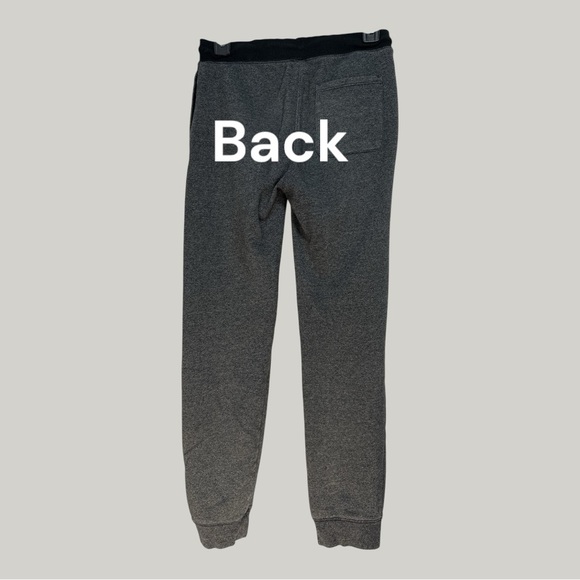Old Navy Boy’s Joggers Charcoal Gray Black Trim Drawstring Waist Slim Size 14/16 - Picture 2 of 8